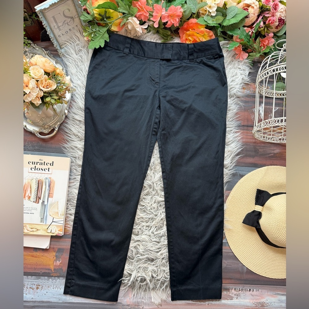 Adidas Black Stretch Ankle Pants Minimalist Athleisure Travel Golf Career - Picture 2 of 8